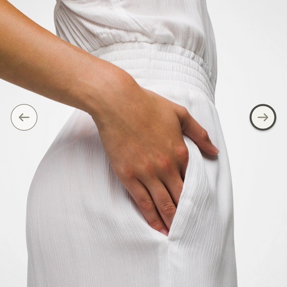 prAna Women's white Fernie Wide leg Jumpsuit - Picture 4 of 5